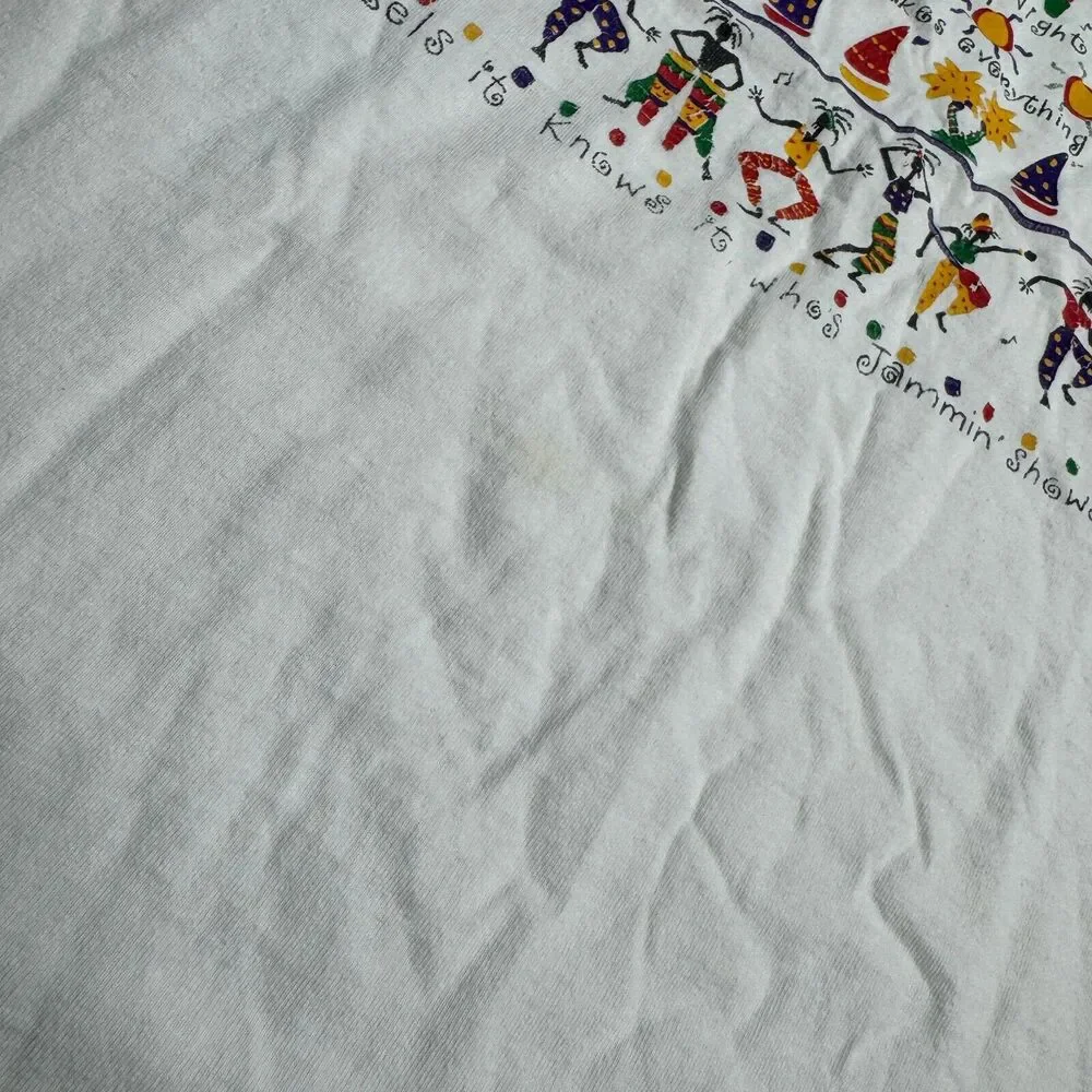 Vintage 90s Singe Stitch Oneita Shirt USA Rasta Reggae Key West Florida XL - Picture 7 of 7